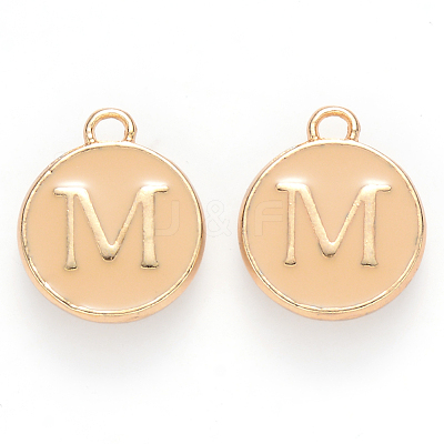 Golden Plated Alloy Enamel Charms ENAM-S118-06M-1