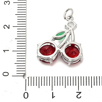Brass Micro Pave Cubic Zirconia Pendants KK-L229-02P-02-1