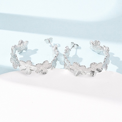 Women's 304 Stainless Steel Stud Earrings SA-CBA4160-25P-1