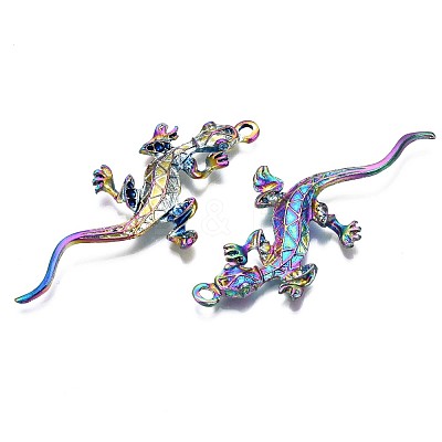 Rainbow Color Alloy Big Pendant Rhinestone Settings PALLOY-N163-169-NR-1