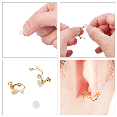 Comfort Silicone Pads for Screw Back Clip on Earrings KY-E008-02-1