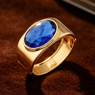 Alloy & Glass Hinged Bangles WG3D07D-02-1