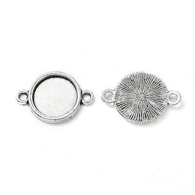 Tibetan Style Alloy Cabochon Connector Settings X-TIBE-M022-10AS-1