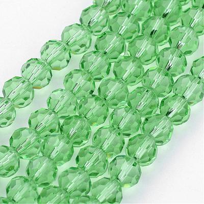 Transparent Glass Bead Strands GLAA-G013-6mm-55-1