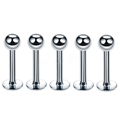 304 Stainless Steel Round Internally Threaded Labrets for Women Men WG9B6EB-02-1