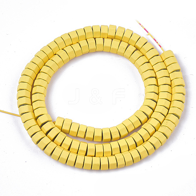 Spray Painted Non-magnetic Synthetic Hematite Beads Strands G-T116-27-24-1