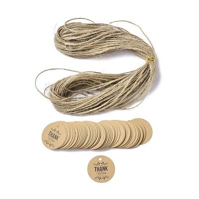 Thank You Theme Kraft Paper Jewelry Display Paper Price Tags CDIS-K004-01G-1
