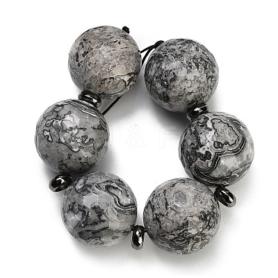 Natural Map Stone Beads Strands GG-CBA007A-D06-02-1