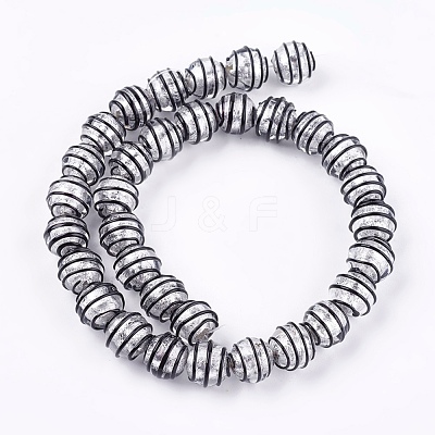 Handmade Silver Foil Glass Lampwork Beads FOIL-G027-01F-1