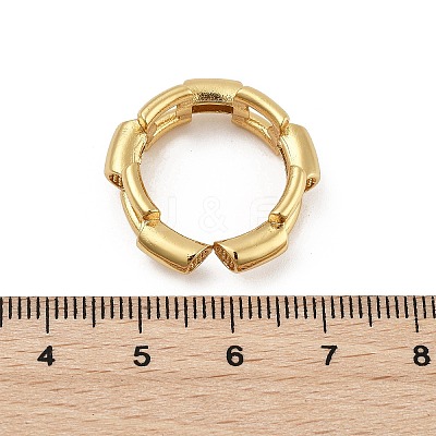 Brass Micro Pave Clear Cubic Zirconia Finger Rings for Women RJEW-S622-10G-1