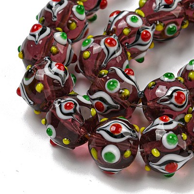 Handmade Lampwork Beads Strands LAMP-N025-05E-1