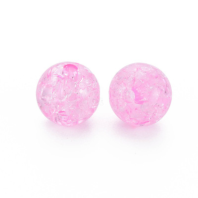 Transparent Crackle Acrylic Beads MACR-S373-66B-N02-1