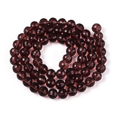 Transparent Glass Bead Strands GLAA-R095-10mm-35-1