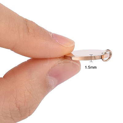 Ion Plating(IP) 304 Stainless Steel Pendants STAS-I311-32G-RG-1