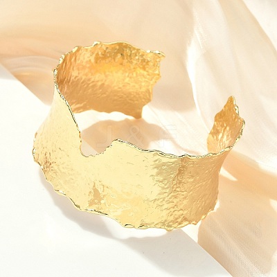 Brass Cuff Bangles for Women BJEW-A038-01B-G-1