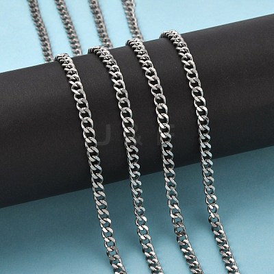 Tarnish Resistant 304 Stainless Steel Twist Chains CHS-K001-19-4.5mm-1