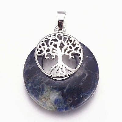 Natural Sodalite Pendants G-F573-C14-1