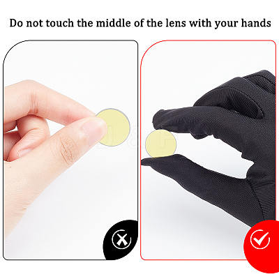 3Pcs K9 Glass Reflective Lens AJEW-WR0002-23A-1