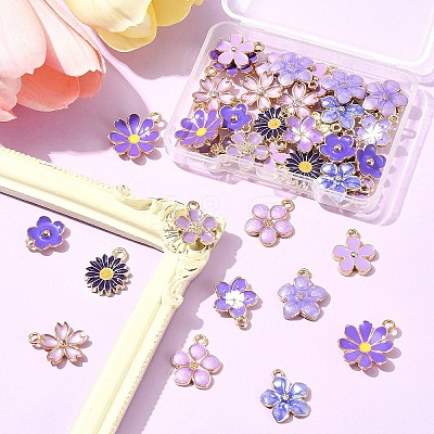 40Pcs 10 Styles Eco-Friendly Zinc Alloy Pendants FIND-FS0003-47-1
