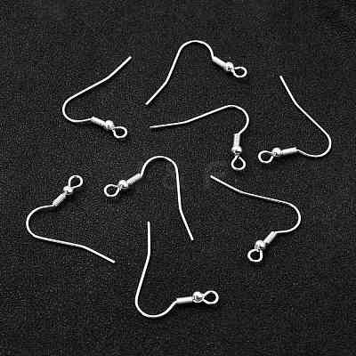 304 Stainless Steel Earring Hooks X-STAS-L258-001B-S-1