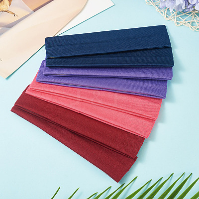 8Pcs 4 Colors Milk Silk Cloth Hair Bands OHAR-TAD0001-01A-1