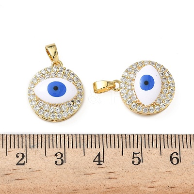 Brass Micro Pave Cubic Zirconia Pendants KK-I371-38G-03-1