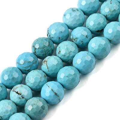Natural Magnesite Beads Strands G-P598-E-8mm-05-1