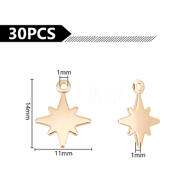 30Pcs Brass Charms KK-UN0002-11-1