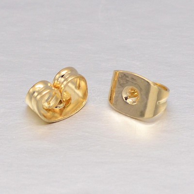 Real 18K Gold Plated Brass Ear Nuts KK-L147-214-NR-1