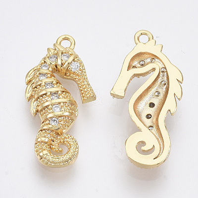Brass Micro Pave Cubic Zirconia Pendants X-KK-Q761-23G-NF-1