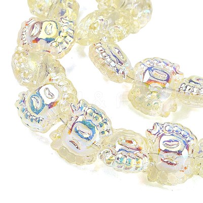 Electroplate Baking Paint Transparent Glass Beads Strands GL-CBA17FF-01K-1
