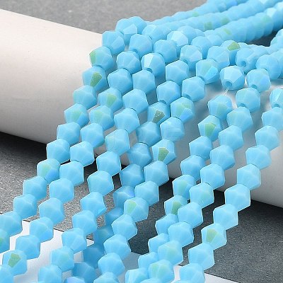 Opaque Solid Color Imitation Jade Glass Beads Strands LS-EGLA-A039-P4mm-L12-1