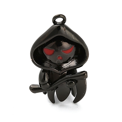 Halloween Brass Enamel Pendants KK-F915-01G-B-1