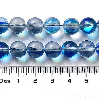 Synthetic Moonstone Beads Strands G-P528-J03-18-1