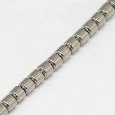 Electroplate Non-magnetic Synthetic Hematite Beads Strands G-J163-3x3mm-05-1