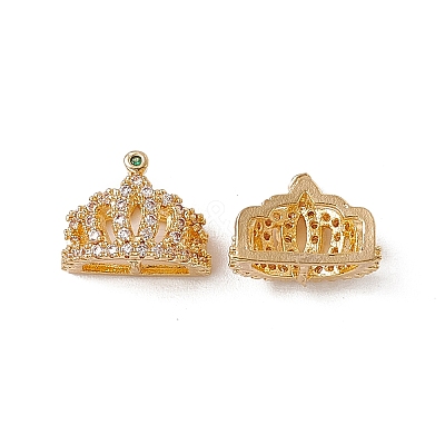 Brass Micro Pave Cubic Zirconia Charms KK-A171-18G-1