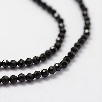 Natural Black Spinel Beads Strands G-K185-09-1