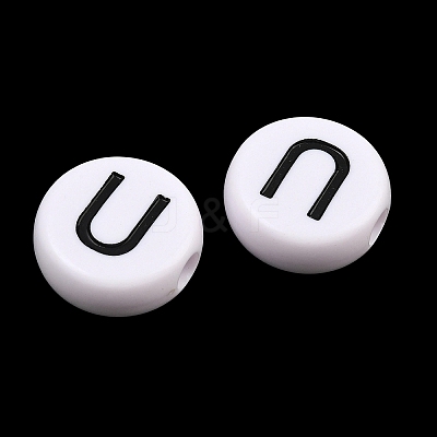 Opaque Acrylic European Beads AC-CBA3BDD-01U-1