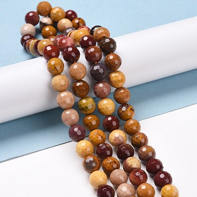 Natural Mookaite Beads Strands G-E571-18B-1