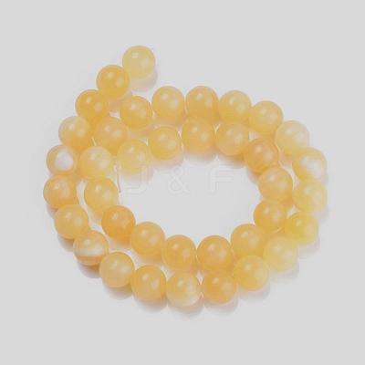 Natural Topaz Jade Beads Strands G-E266-11A-6mm-1
