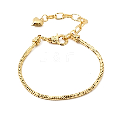 3MM European Brass Chain Bracelet Making BJEW-A164-04G-1