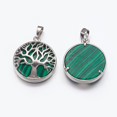 Natural & Synthetic Mixed Stone Pendants G-E449-C-1