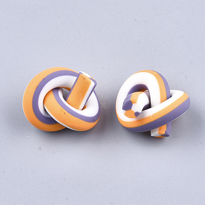 Handmade Polymer Clay Beads CLAY-S092-14B-1
