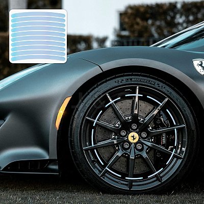 Plastic Laser Reflective Car Wheel Rim Stickers AJEW-WH20033-099D-1