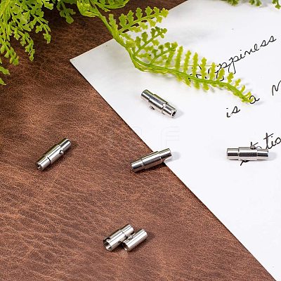 Smooth 304 Stainless Steel Locking Tube Magnetic Clasps STAS-UN0002-31P-1