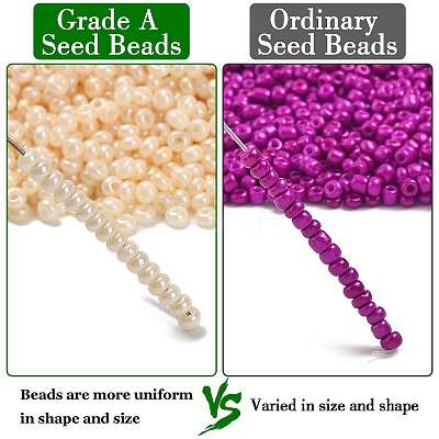 FGB 12/0 Grade A Round Glass Seed Beads SEED-R008-142-1
