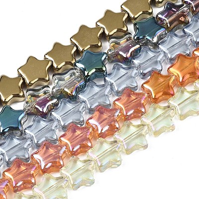 Electroplate Glass Beads Strand EGLA-S188-17-1