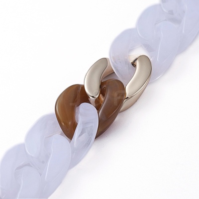 Handmade CCB Plastic Curb Chains AJEW-JB00680-05-1
