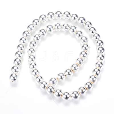 Electroplate Non-magnetic Synthetic Hematite Bead Strands X-G-Q466-10mm-02-1