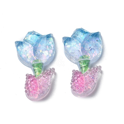 Transparent Epoxy Resin Decoden Cabochons CRES-I030-16C-1